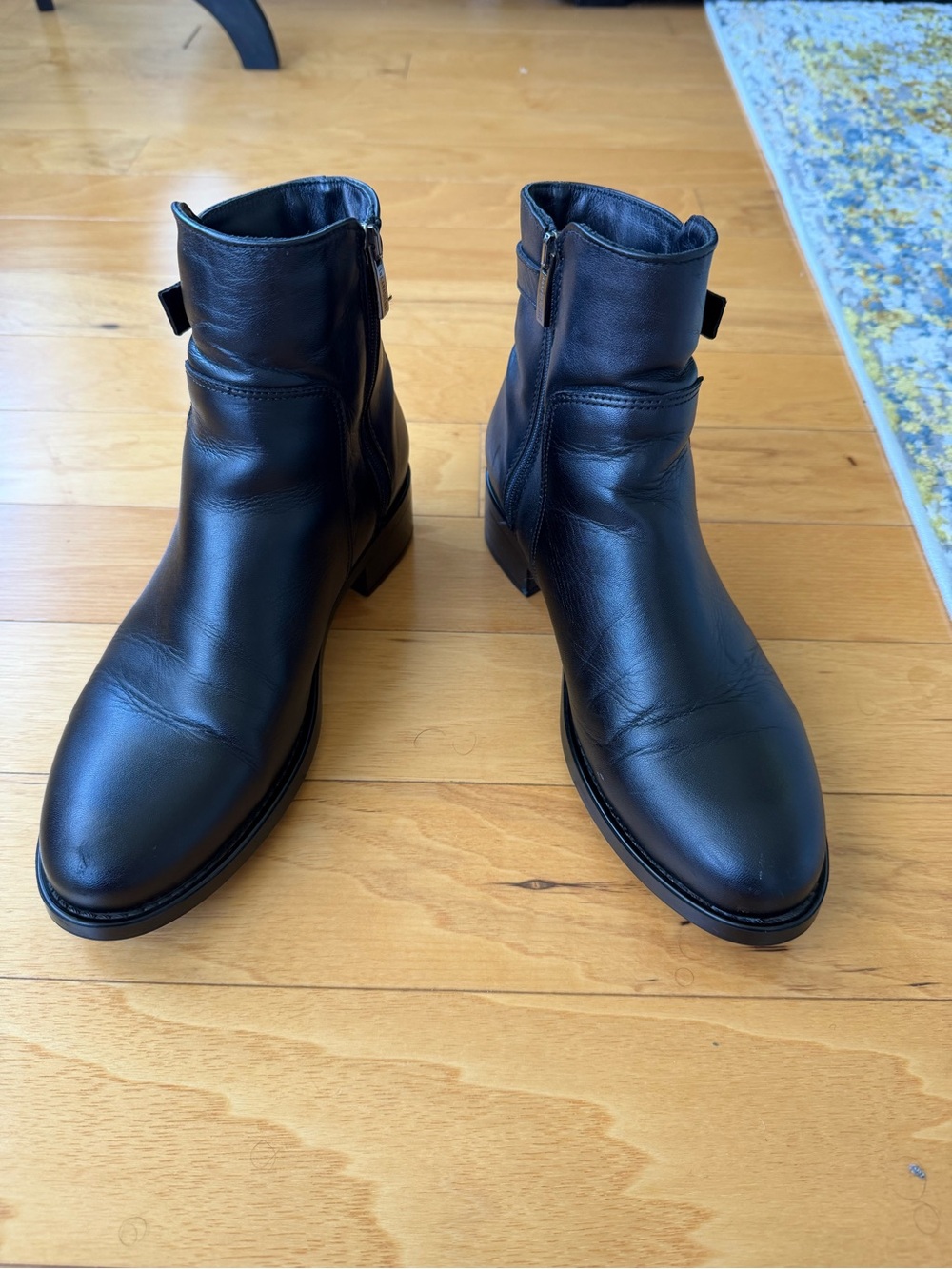 La Canadienne Shelby Black Leather Waterproof Ankle Boots Size 8 M